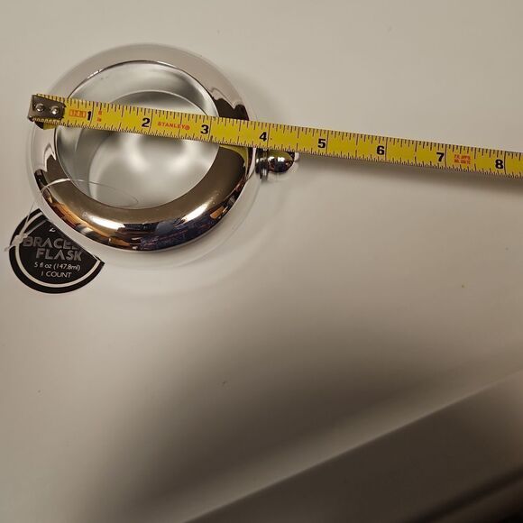 Silver Color Braclet Flask with screw off closure - Picture 7 of 8